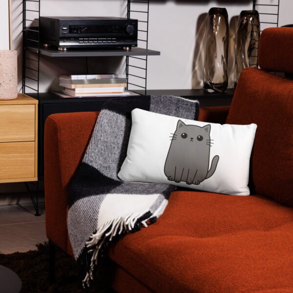 “Curious Kitty” Minimalist Pillow – Soft, Cozy & Cute - Image 3