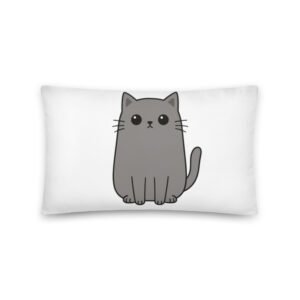 “Curious Kitty” Minimalist Pillow – Soft, Cozy & Cute