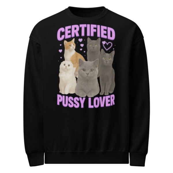 Certified Pussy Lover - Crew neck sweatshirt - Image 3