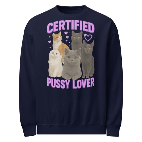 Certified Pussy Lover - Crew neck sweatshirt - Image 2