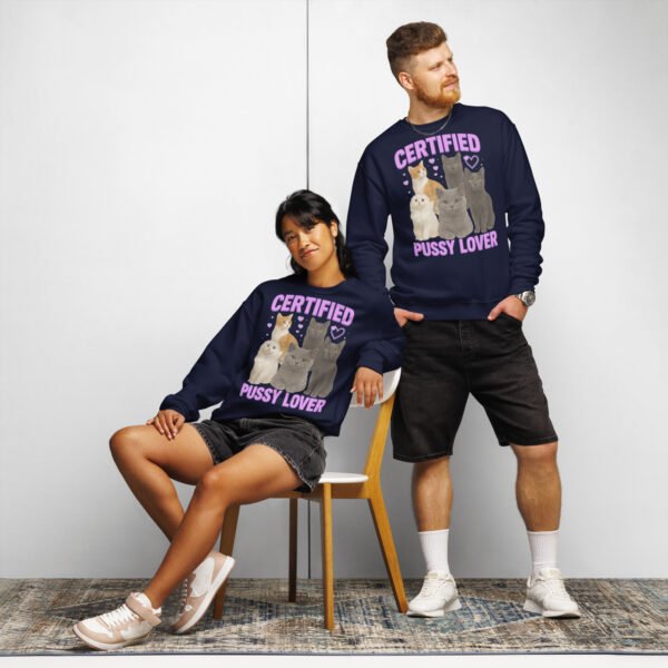 Certified Pussy Lover - Crew neck sweatshirt - Image 5