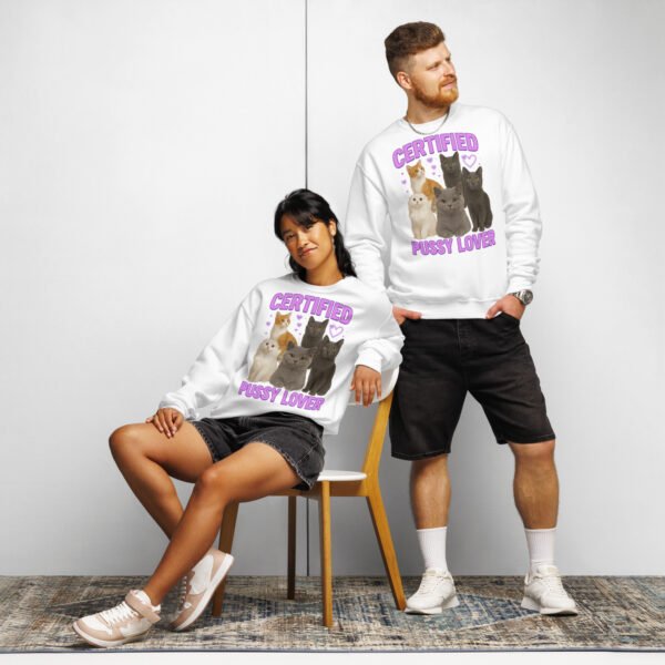 Certified Pussy Lover - Crew neck sweatshirt - Image 7