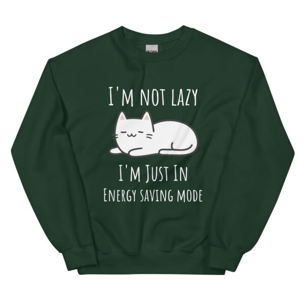 "I'm Not Lazy" Cat Sweatshirt – Unisex - Image 7