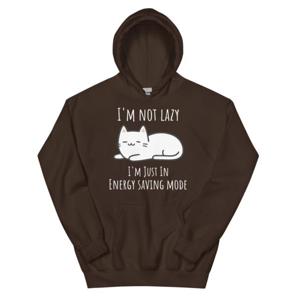 "I'm Not Lazy" Cat Hoodie – Unisex - Image 5