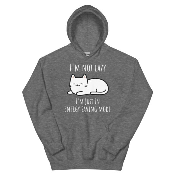 "I'm Not Lazy" Cat Hoodie – Unisex - Image 10
