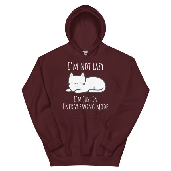 "I'm Not Lazy" Cat Hoodie – Unisex - Image 4