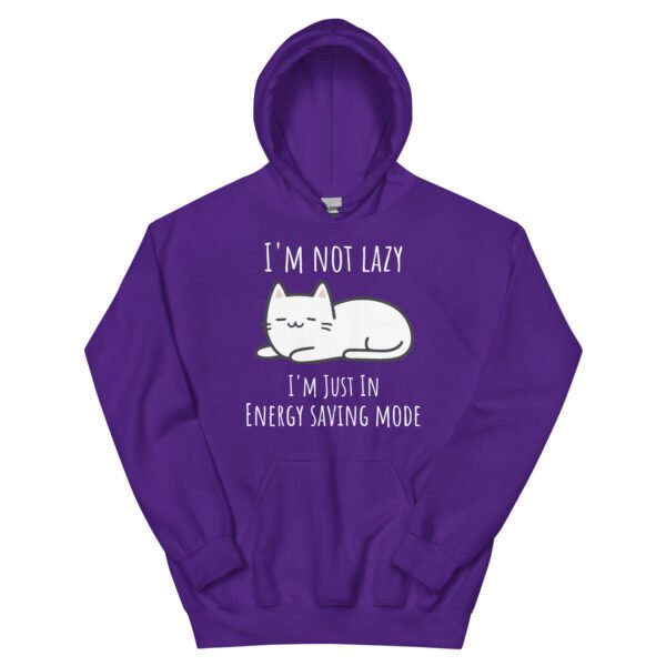 "I'm Not Lazy" Cat Hoodie – Unisex - Image 7