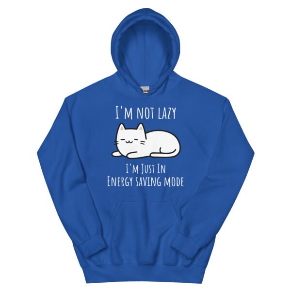 "I'm Not Lazy" Cat Hoodie – Unisex - Image 8