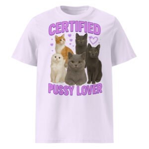 Certified Pussy Lover - Unisex organic ribbed neck t-shirt