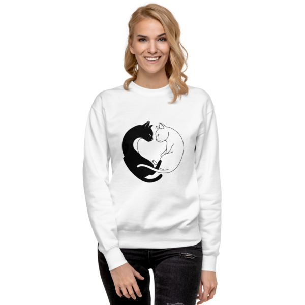 Unisex Premium Sweatshirt – Yin Yang Cats Edition - Image 8