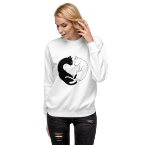 Unisex Premium Sweatshirt – Yin Yang Cats Edition