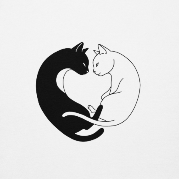 Unisex Premium Sweatshirt – Yin Yang Cats Edition - Image 2