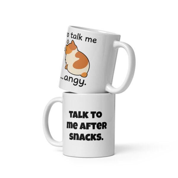No Talk Me... Angy Cat Mug – Talk to Me After Snacks Edition - Image 2
