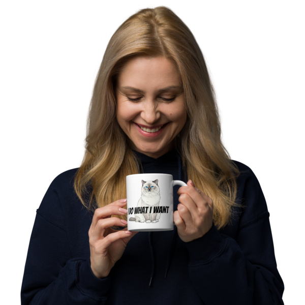 White Glossy Mug – “I Do What I Want” Edition - Image 3