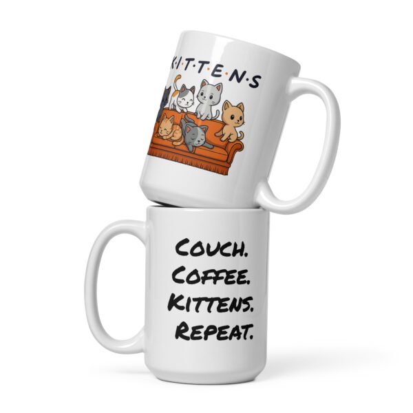 Kittens Couch Coffee Mug – Cozy Friends-Inspired Vibes - Image 3
