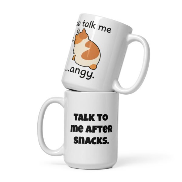 No Talk Me... Angy Cat Mug – Talk to Me After Snacks Edition - Image 3