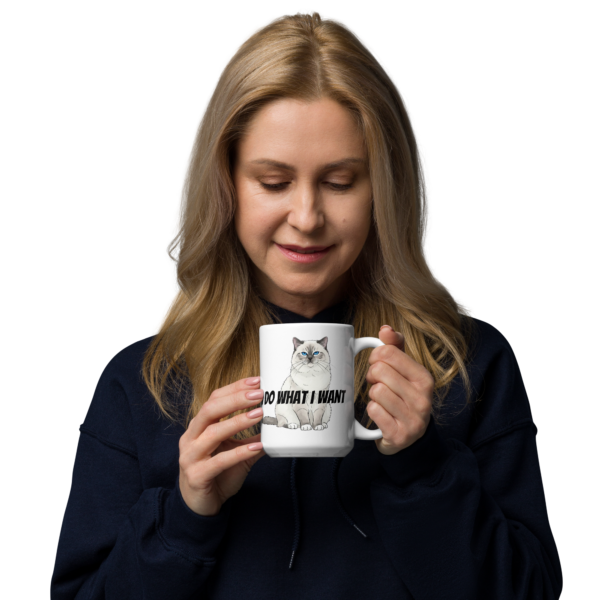White Glossy Mug – “I Do What I Want” Edition - Image 5
