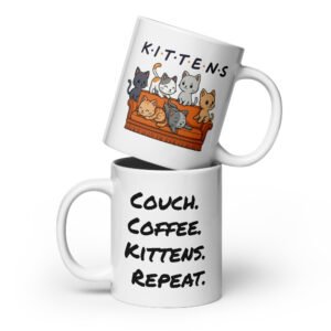 Kittens Couch Coffee Mug – Cozy Friends-Inspired Vibes