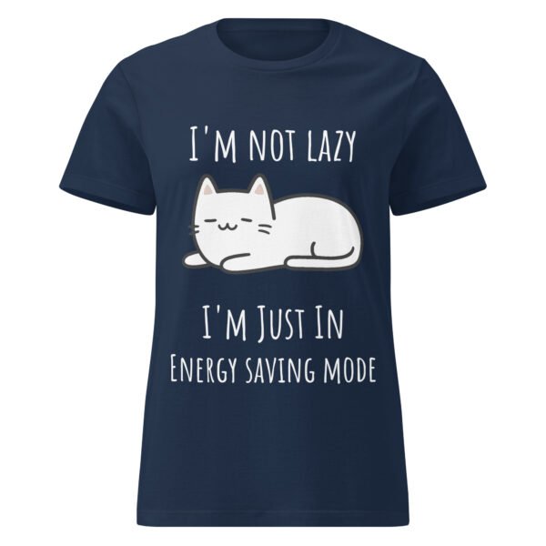 "I'm Not Lazy" Cat Tee – Women's Fitted - Image 2